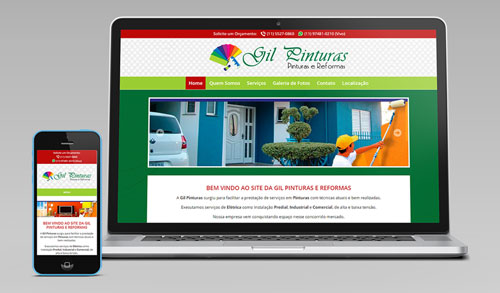 Cliente: Gidelson Pinturas - Criação de Sites com Versão para Smartphone