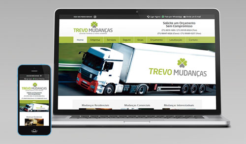 Cliente: Trevo Mudanças e Transportes - Criação de Sites com Versão para Smartphone