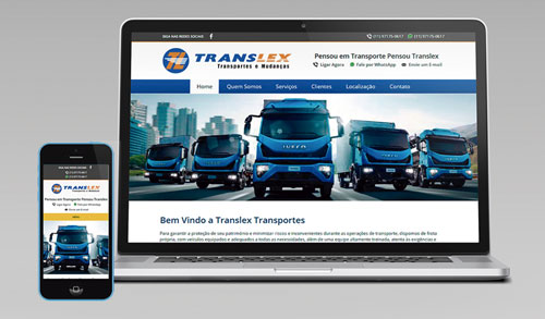 Cliente: Translex Transportes - Criação de Sites com Versão para Smartphone